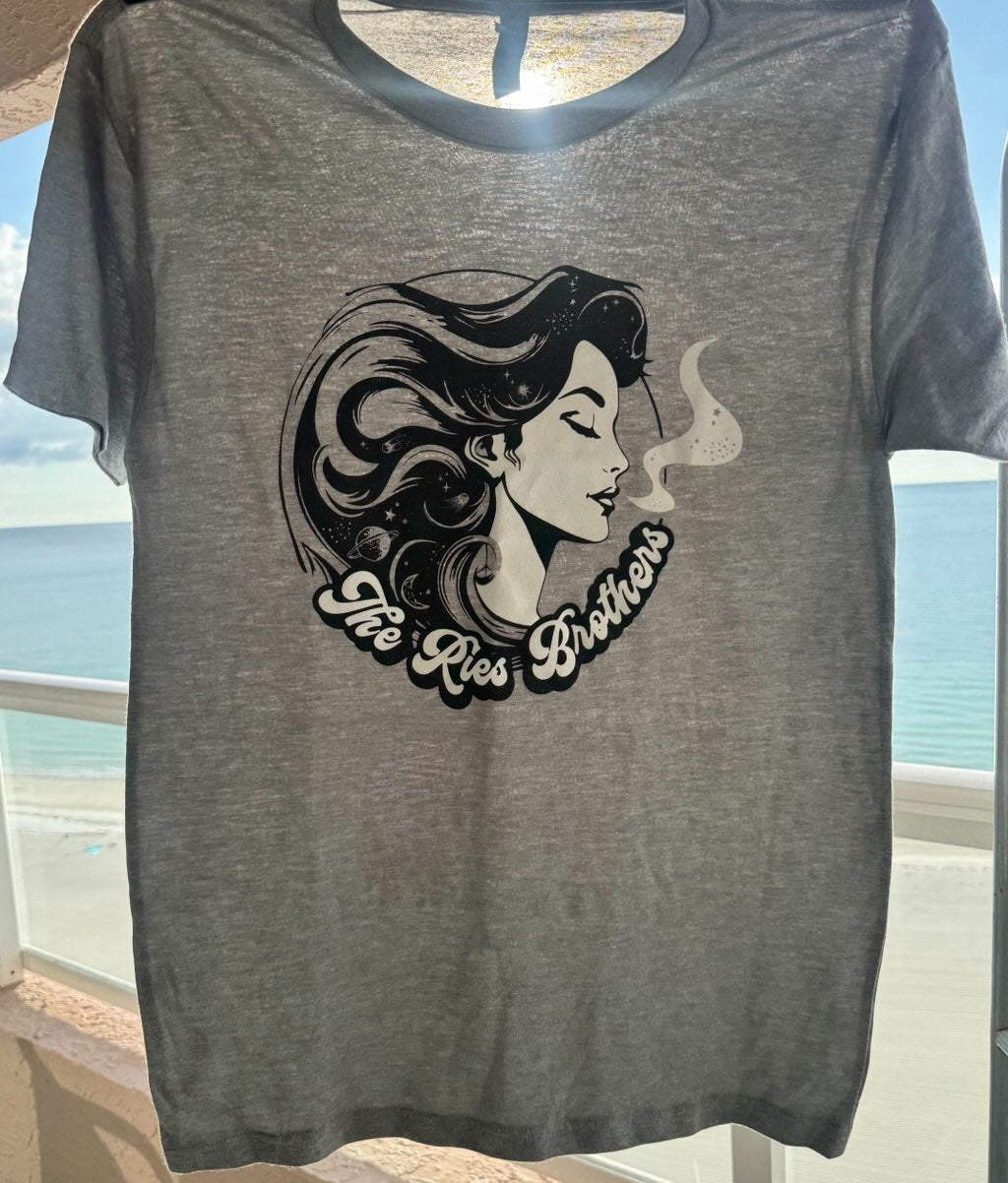 The Ries Brothers Cosmic Lady Tee - Heather Grey