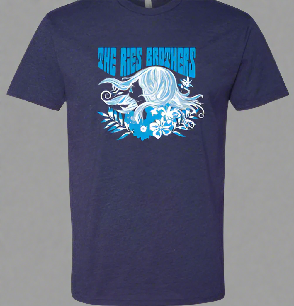 The Ries Brothers Cosmic Bloom Tee – Navy
