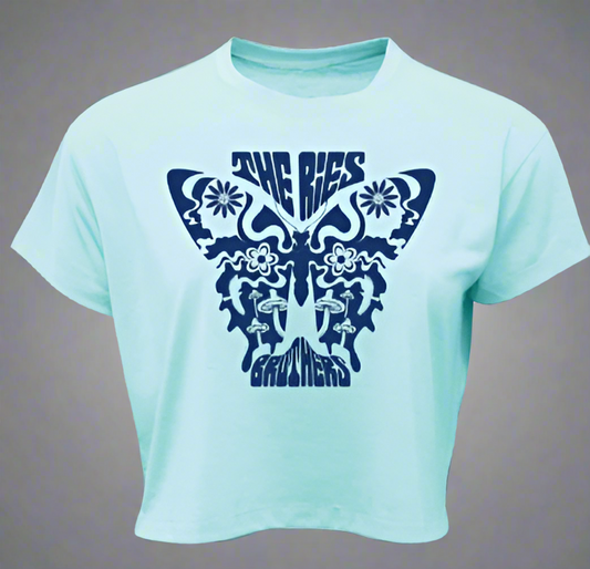 The Ries Brothers Ladies Butterfly Crop Tee – Mint