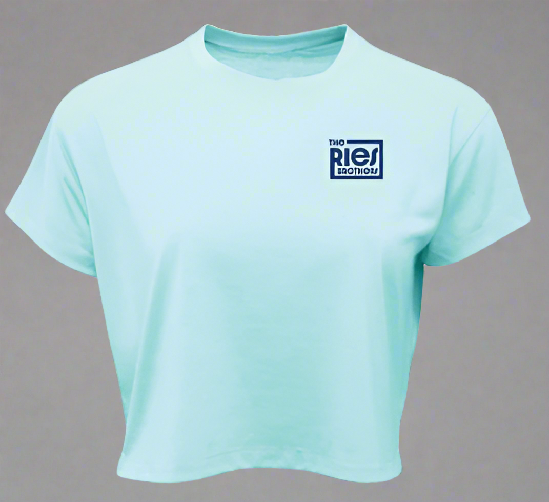 The Ries Brothers Ladies Butterfly Crop Tee – Mint