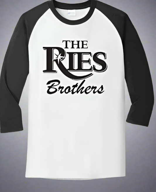 The Ries Brothers Baseball Jersey Tee – Black & White